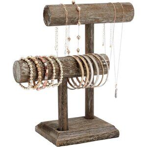 Bright Creations Rustic-Style 2-Tier Jewelry Organizer Stand